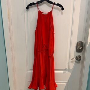 Alexis Vibrant Orange spaghetti straps dress